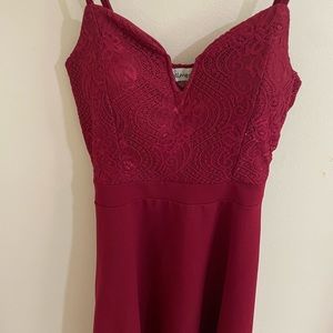 lacey formal mini dress